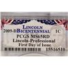 Image 3 : 2009-D PROFESSIONAL LINCOLN CENT PCGS MS65RD