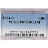 Image 3 : 1994-S ROOSEVELT DIME PCGS PR70 DCAM
