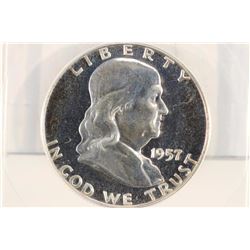 1957 FRANKLIN HALF DOLLAR ANACS PF67