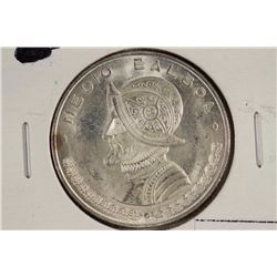 1961 PANAMA SILVER 1/2 BALBOA UNC .3617 OZ. ASW