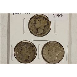 1927- P/D/S MERCURY DIMES