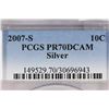 Image 3 : 2007-S SILVER ROOSEVELT DIME PCGS PR70 DCAM