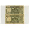 Image 2 : 2 PIECES OF 1936 CENTRAL BANK OF CHINA 5 YUAN