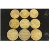 Image 2 : 9 VINTAGE BRASS DRINK TOKENS FROM THE EXCLUSIVE