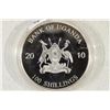 Image 2 : 2010 UGANDA 100 SHILLINGS PROOF COIN COLORIZED