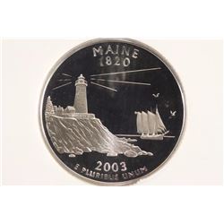 2003-S SILVER MAINE QUARTER NGC PF69 ULTRA CAMEO