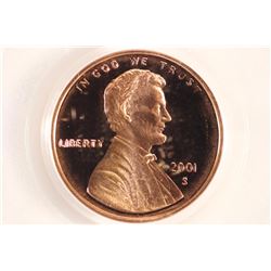 2001-S LINCOLN CENT PCGS PR69RD DCAM