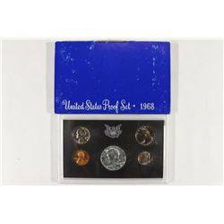 1968 US PROOF SET WITH BOX, 40% SILVER JFK HALF