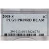 Image 3 : 2008-S LINCOLN CENT PCGS PR69RD DCAM