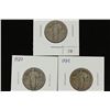 Image 1 : 1925, 27 & 1929 STANDING LIBERTY QUARTERS