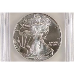 2003 AMERICAN SILVER EAGLE ICG MS70