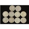 Image 1 : 10 ASSORTED 1940'S MERCURY DIMES