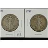 Image 1 : 1938 & 1944 WALKING LIBERTY HALF DOLLARS
