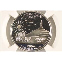 2006-S SILVER NEBRASKA QUARTER NGC PF69 ULTRA CAM