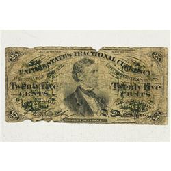 1863 25 CENT US FRACTIONAL CURRENCY