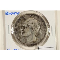 1912 GERMAN STATE BAVARIA SILVER 3 MARKS