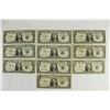 Image 1 : 10 ASSORTED 1957 $1 SILVER CERTIFICATES