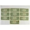 Image 2 : 10 ASSORTED 1957 $1 SILVER CERTIFICATES