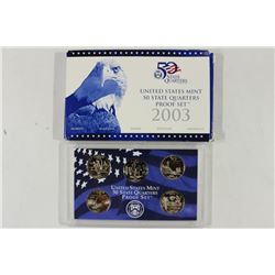 2003 US 50 STATE QUARTERS PROOF SET WITH BOX