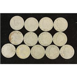 1900-1912 LIBERTY "V" NICKELS ALL DIFFERENT DATES