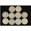 Image 1 : 10 ASSORTED 1940'S MERCURY DIMES