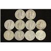 Image 2 : 10 ASSORTED 1940'S MERCURY DIMES
