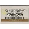 Image 3 : 2014 GILT CANADA SILVER DOLLAR WWI 100TH ANNIV.