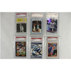 6 SPORTS CARDS ALL EMC GRADING SEE DESCRIPTION