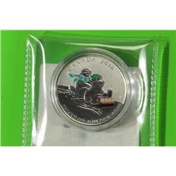 2016 CANADA FINE SILVER $25 COIN TOBOGGANING