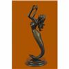 Image 1 : Mermaid Bronze Statue on marble base sculpture