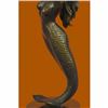 Image 5 : Mermaid Bronze Statue on marble base sculpture