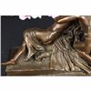 Image 5 : Zephyrus and Psyche Lovers Bronze Statue with Marble Base