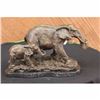 Image 1 : Animal Edition Kingdom Mother Elephant with Family Bronze Sculpture