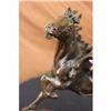Image 4 : Two rearing horses bronze sculpture