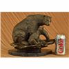 Image 2 : Bear with Cub Bronze Sculpture on marble base Figurine
