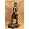 Image 2 : Native American Indian Chief Bronze Figurine on Marble Base Sculpture