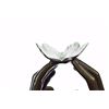 Image 3 : Two Hands And A Blue Butterfly Bronze Sculpture