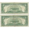 Image 2 : 1963 $5 Fine Red Seal Bill Lot of 2