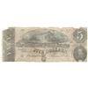 Image 1 : 1864 $5 The Confederate States of America Note