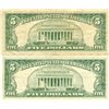 Image 2 : 1963 $5 VG/XF Red Seal Note Lot of 2