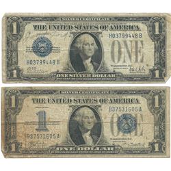 1928 $1 Silver Certificate Currency Lot of 2