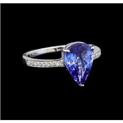 18KT White Gold 3.52 ctw Tanzanite and Diamond Ring