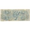 Image 2 : 1863 $5 The Confederate States of America Note T-60 CC