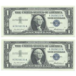 1957 $1 Silver Certificate Currency Lot of 2