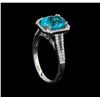 Image 4 : 2.75 ctw Apatite and Diamond Ring - 14KT White Gold