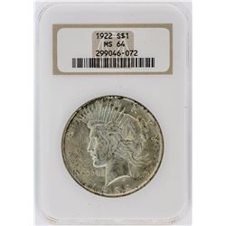 1922 NGC MS64 Peace Silver Dollar