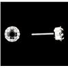 Image 2 : 0.60 ctw Black Diamond Earrings - 14KT White Gold
