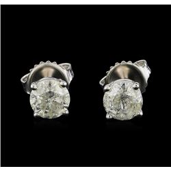 14KT White Gold 1.33 ctw Diamond Stud Earrings