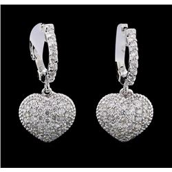 1.03 ctw Diamond Earrings - 14KT White Gold