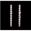 Image 1 : 0.99 ctw Diamond Inside Out Hoop Earrings - 14KT Rose Gold